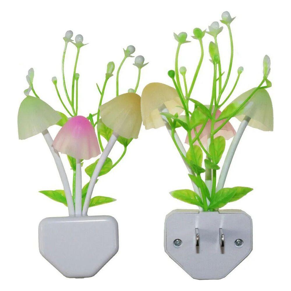 Light Controlled Dream Mushroom 7 Color LED Night Light Novelty Night Light EU&US Plug Induction Mushroom Night Lamp 220V
