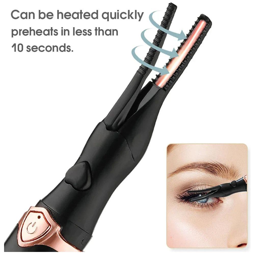 Electric Heated Eyelash Curler USB Rechargeable Eyelashes Curler Quick Heating Natural Eyelash Curler Long Lasting Makeup