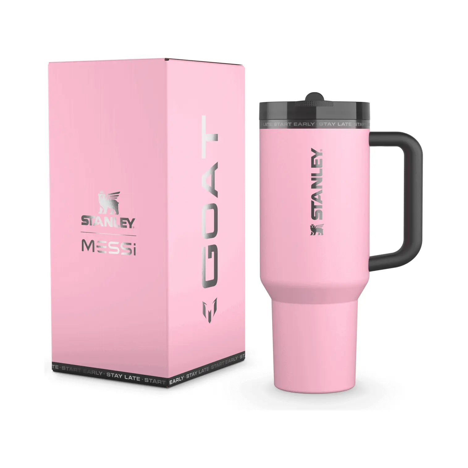 Messi x Stanley ProTour 40oz tumbler with matching GOAT box